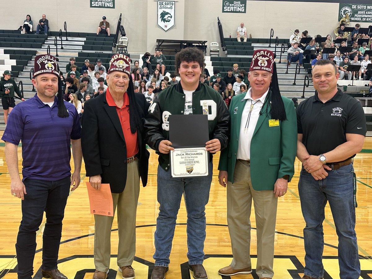 Congratulations to senior Jack Richards on his selection to the Kansas Shrine Bowl.