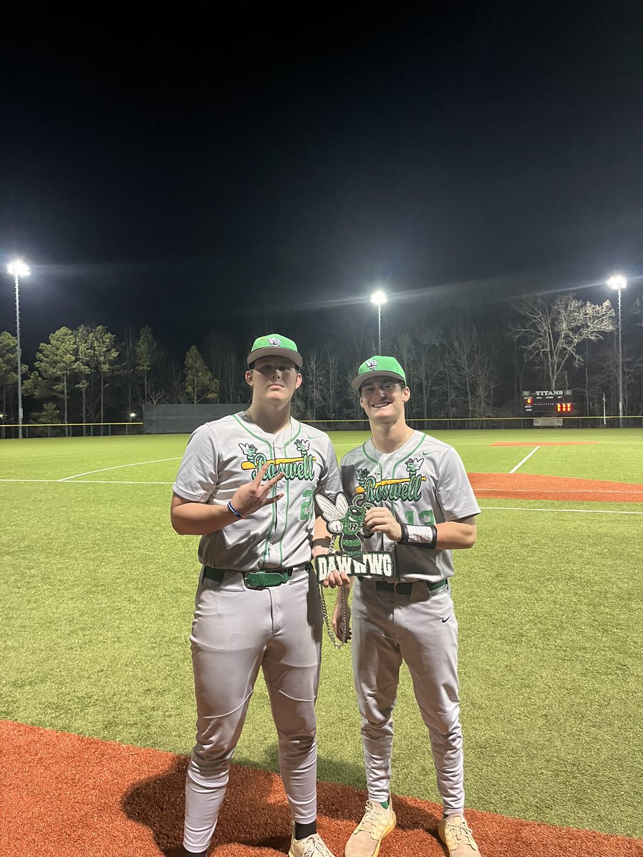 RoswellBaseball (@baseballroswell) on Twitter photo Big Time Team Region W at BT!!
<a href="/AdamMcKelvey5/">Adam McKelvey</a> was a Dawggg. W. 5IP, 10K's. Bakke with 2IN,3K's.
Co- Dawg was <a href="/blake_gartner/">Blake Gartner</a> with a base clearing double with 2 outs in the 6th. <a href="/CatherColby/">Colby Cather</a> <a href="/Grant9Cook/">Grant Cook</a> each had 2 hits, 2Bs. <a href="/colinphil22/">colin</a> <a href="/VanceManenti/">Vance Manenti</a> <a href="/EliMacDonald27/">Eli MacDonald</a> with hits!! Big Time Team Region W at BT!!
<a href="/AdamMcKelvey5/">Adam McKelvey</a> was a Dawggg. W. 5IP, 10K's. Bakke with 2IN,3K's.
Co- Dawg was <a href="/blake_gartner/">Blake Gartner</a> with a base clearing double with 2 outs in the 6th. <a href="/CatherColby/">Colby Cather</a> <a href="/Grant9Cook/">Grant Cook</a> each had 2 hits, 2Bs. <a href="/colinphil22/">colin</a> <a href="/VanceManenti/">Vance Manenti</a> <a href="/EliMacDonald27/">Eli MacDonald</a> with hits!!