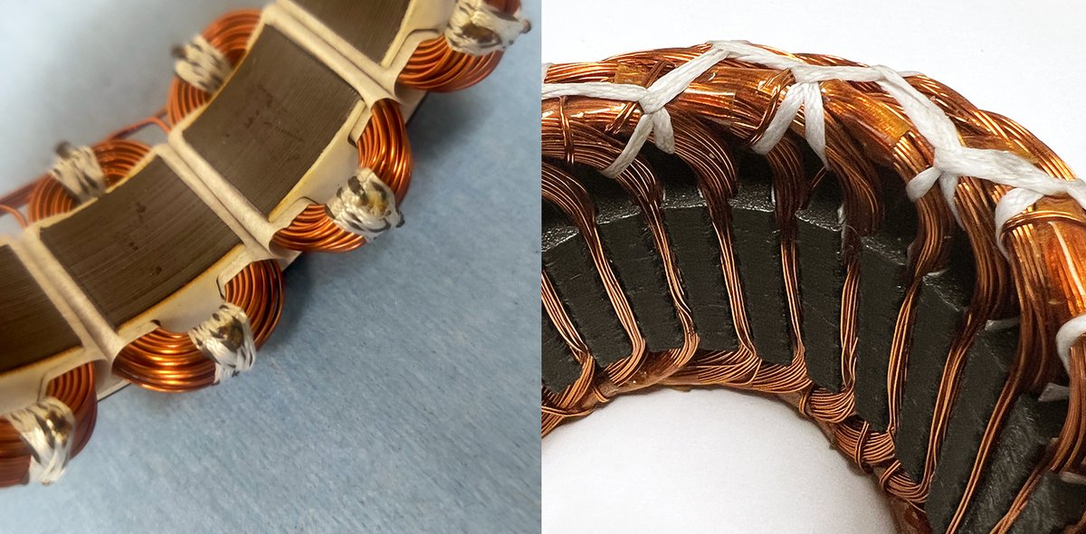 Unlocking the secrets of electrical stators: Discover the key differences between distributed and concentrated windings: hubs.la/Q02msyKq0