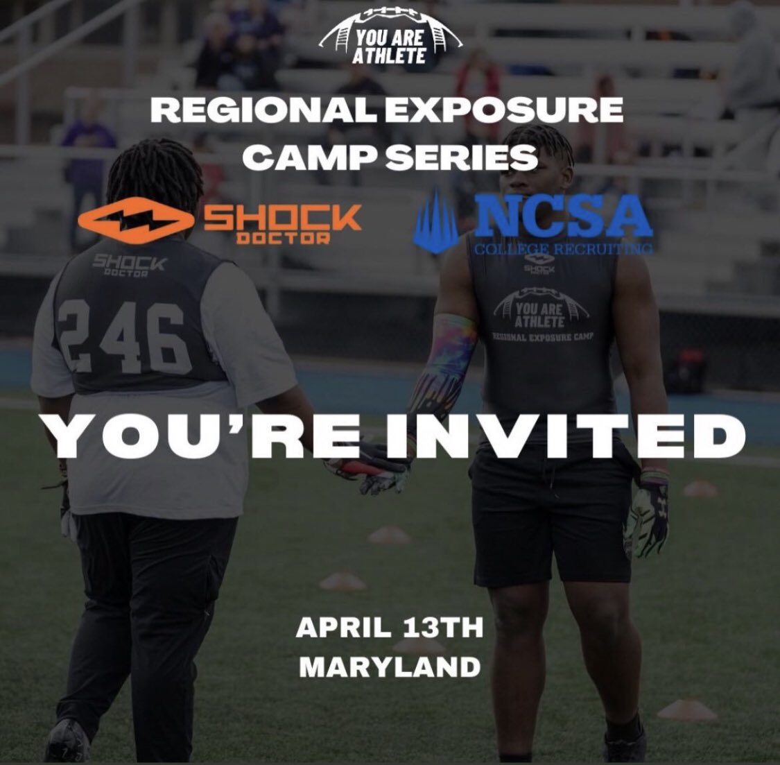 Thankful and honored to be invited to <a href="/youareathlete/">You Are Athlete</a> and <a href="/ShockDoctor/">Shock Doctor</a> INVITE-ONLY REGIONAL EXPOSURE CAMP
