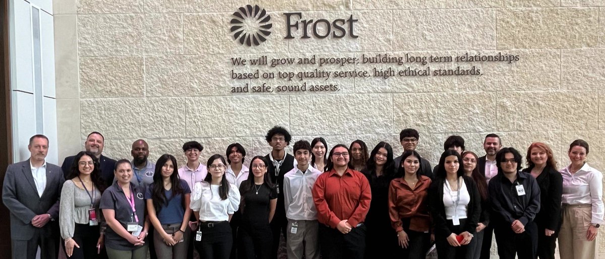 A huge shout out to Frost Bank for hosting NSITE today. Our future entrepreneurs enjoyed hearing from top executives. Thank you for providing this opportunity. ⁦@FrostBankCenter⁩