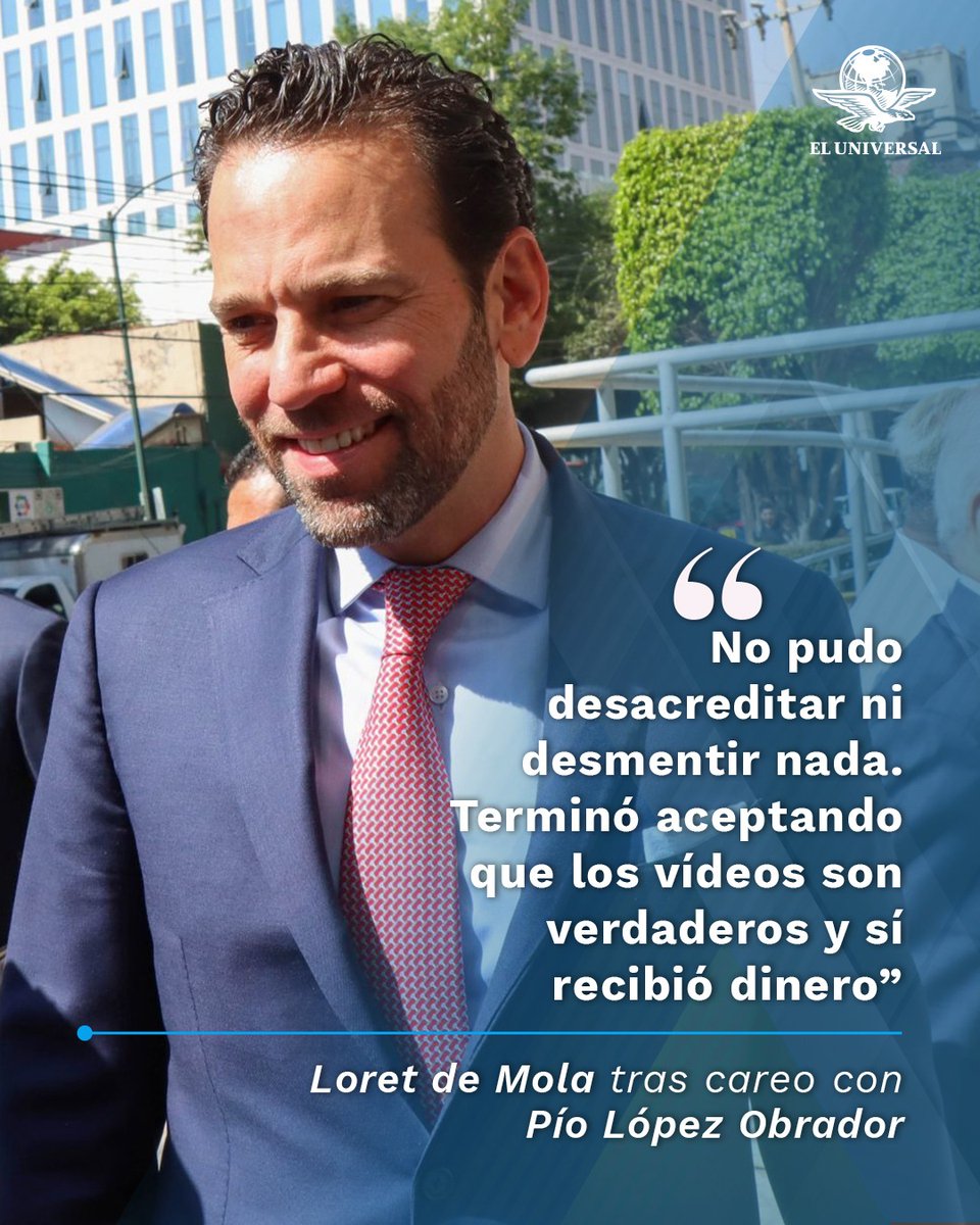 El_Universal_Mx's tweet image. 🔴 Luego de una audiencia que duró cerca de 8 horas, el periodista Carlos Loret de Mola aseguró que el hermano del presidente AMLO, Pío López Obrador aceptó que los videos son verdaderos y que sí recibió dinero

👉 tinyurl.com/2ckz3ohz