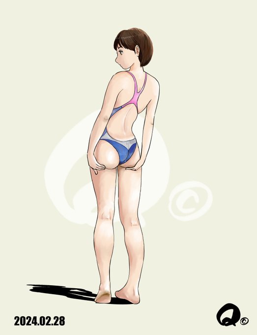 2/28㊌背中も可愛いサチです

なんかいい感じに描けたYo～😊 