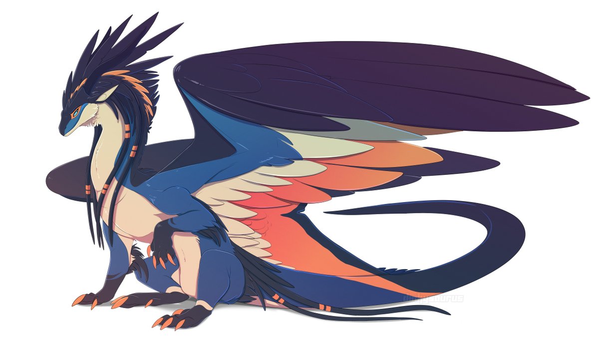 Cloud surfer💙🧡🖤 (Auction for this design on my FA!)