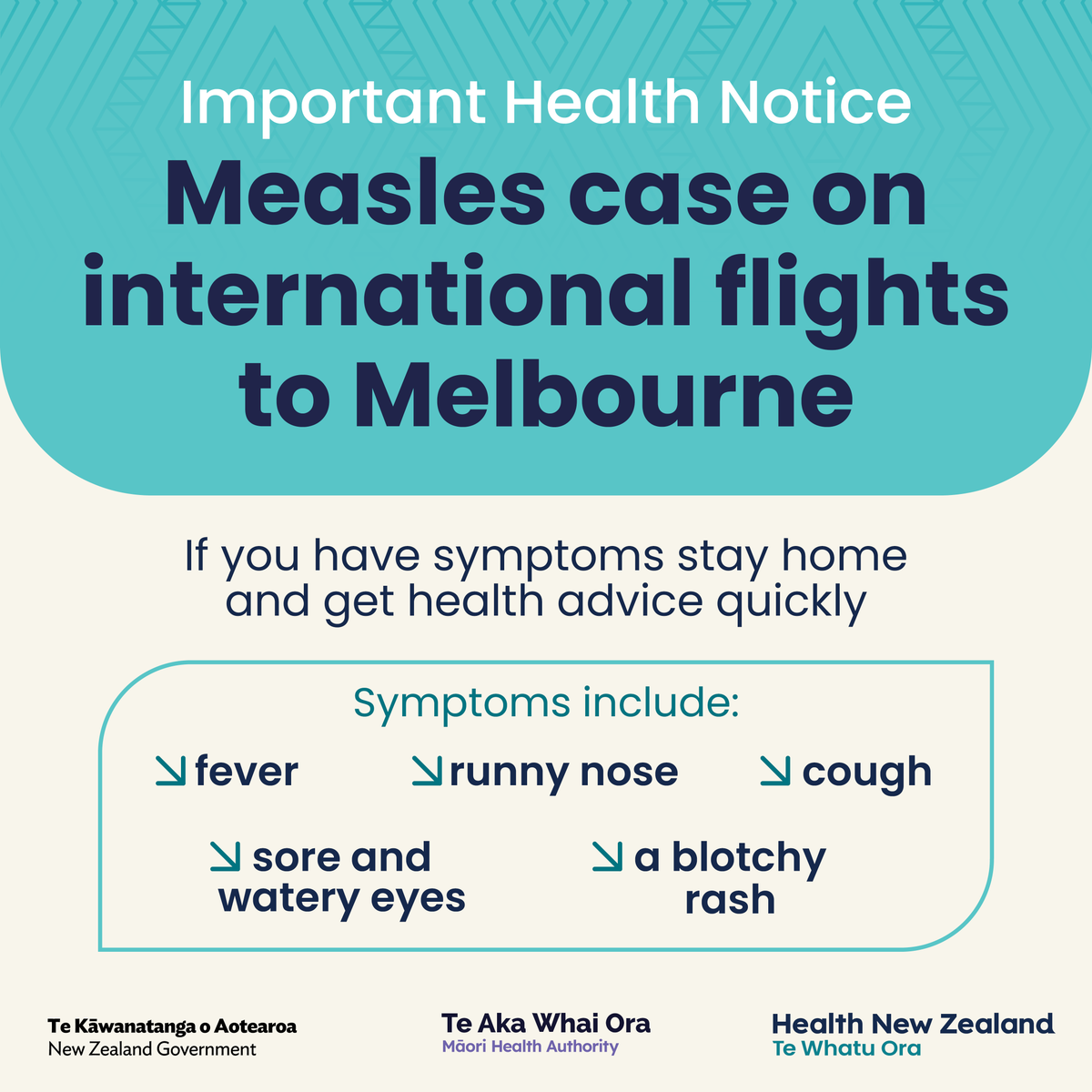 Were you on these flights?

Australian health authorities have confirmed that measles cases travelled on the following flights 👇