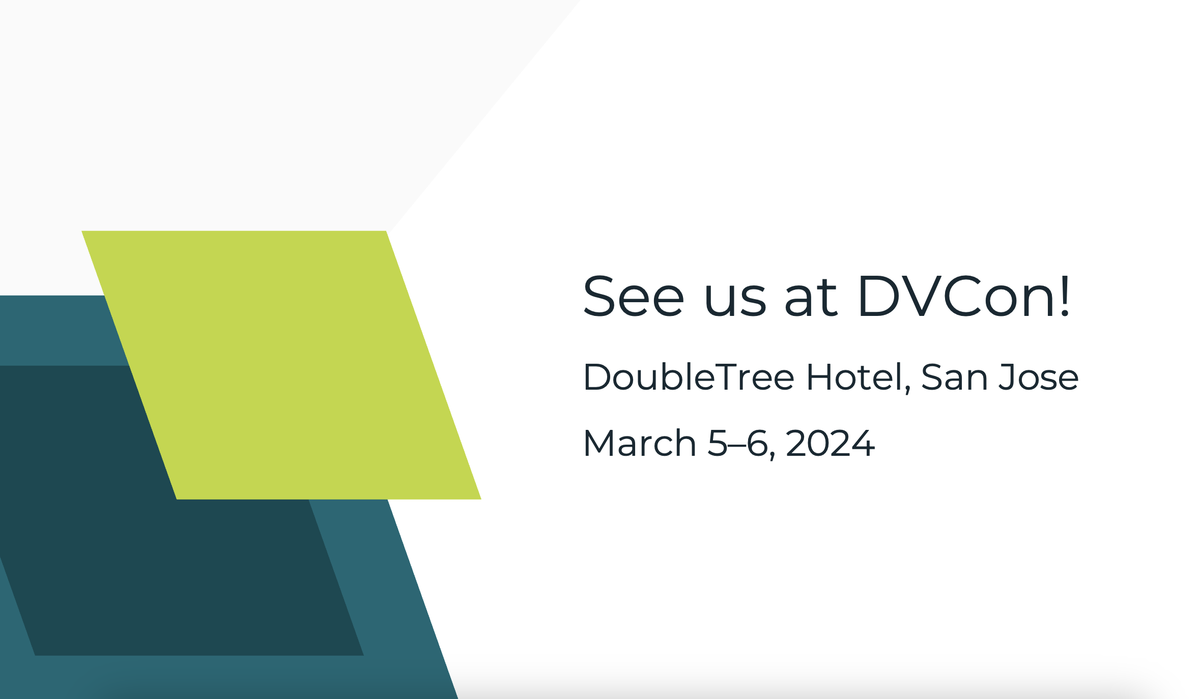 Will we see you next week at @dvcon_us? We're exhibiting and looking forward to catching up with other #semIP enthusiasts! Event information and registration: hubs.la/Q02mtGz80