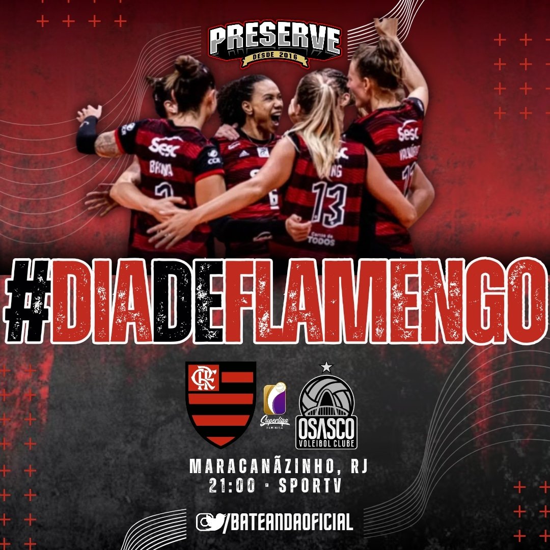 BateAndaOficial's tweet photo. VAMOS FLAMENGO!

#bateanda #preserve #hooligans #SescRJFlamengo #SescRio #TimeFlamengo #FlaVôlei #NaçãoBRB #FlaBasquete #CRF #VamosFlamengo #ultrasworld #ultrasmentality https://t.co/pDGFhLWpPL