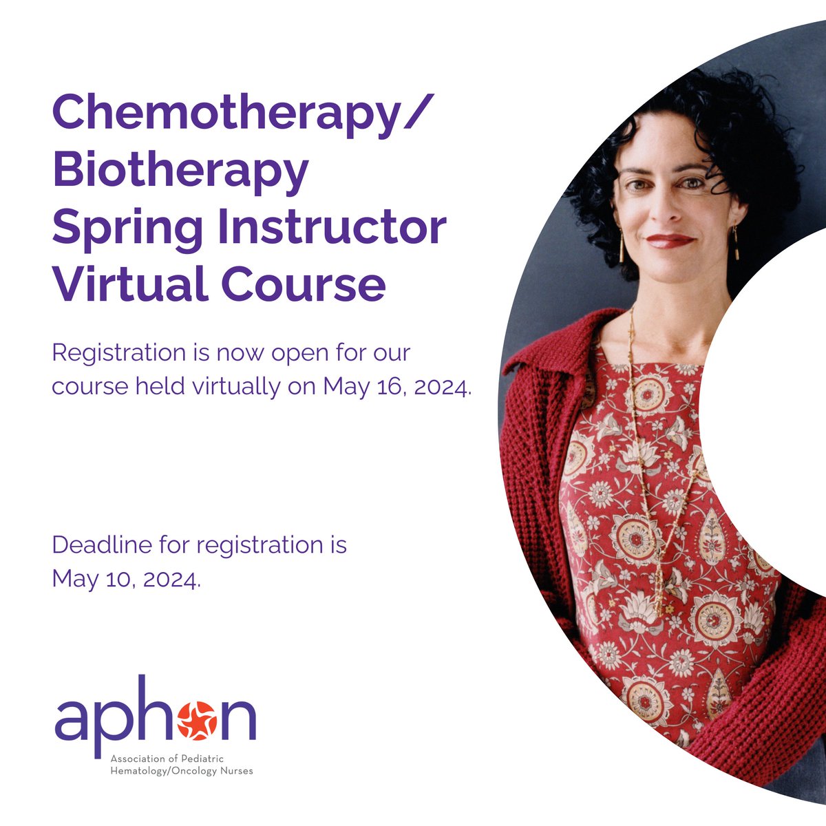 Become a certified APHON Pediatric Chemotherapy & Biotherapy Instructor. Our Chemo/Bio Instructor Virtual Course is on May 16, 2024. If you've completed the provider course, this is your chance to shine. Register now: bit.ly/48uFQ7A