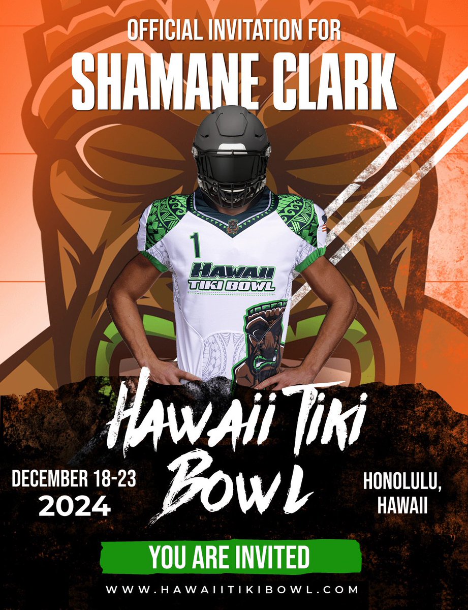#AGTG Beyond blessed to be invited to the @HawaiiTikiBowl @WP_Athletics @Thescottlashley @MacCorleone74 @LawrencHopkins