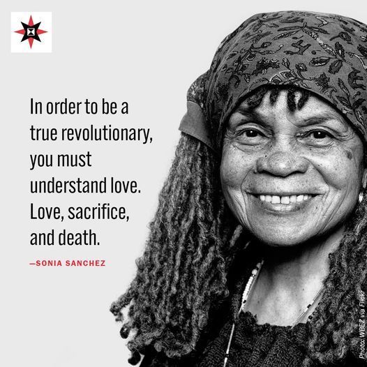 justaddrhythm's tweet photo. Sonia Sanchez is an American poet, writer, and professor. She was a leading figure in the Black Arts Movement and has written over a dozen books of poetry, as well as short stories, critical essays, plays, and children's books.
.
#BlackHistoryMonth https://t.co/oYTmajx229
