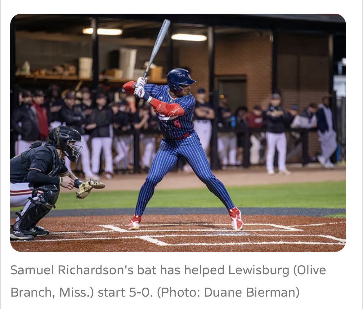 Sam Richardson and Matthew Osteen getting some National MaxPreps coverage as Lewisburg Patriots Baseball moves up to #5 from #8 in the National rankings. <a href="/Samrich34/">Sam Richardson</a> <a href="/OsteenMatthew10/">Matthew Osteen</a> <a href="/TheBurgbball/">LHS Baseball</a> <a href="/TheBurgSports/">LHS Athletics</a> 

Click the link for the article:
maxpreps.com