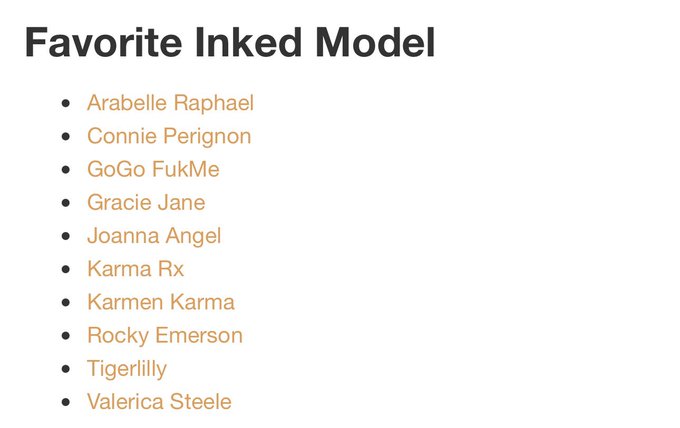I was nominated for &ldquo;favorite inked model&rdquo; on @Pornhub 😭😭 Thank y&rsquo;all so much, WTF ❤️ https://t.co/4<a href="/tag/mvsales"class="tags"><span>#mvsales</span></a>