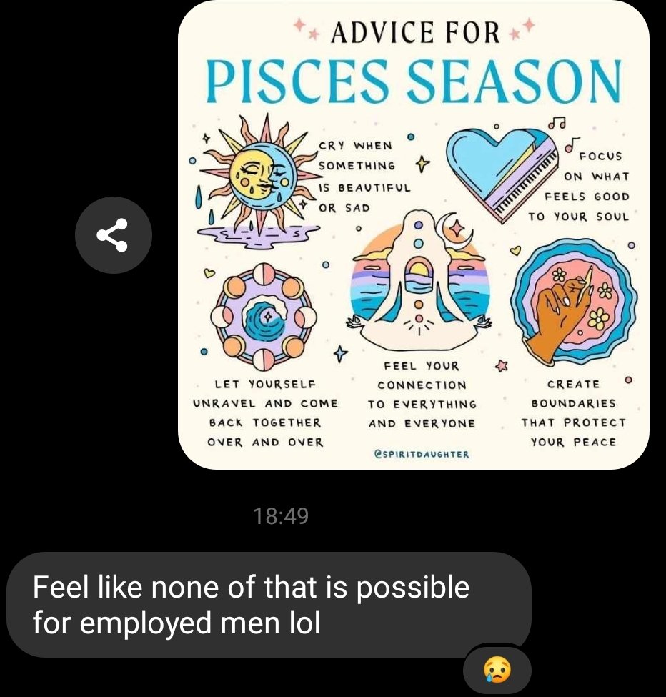 Neila4's tweet photo. Curious to get opinions from other working males.

Is it the harsh truth of being unable to enjoy life to the fullest, as a working male?
Or is it a lack of discipline with boundaries around work? https://t.co/2xYaihy2ZH