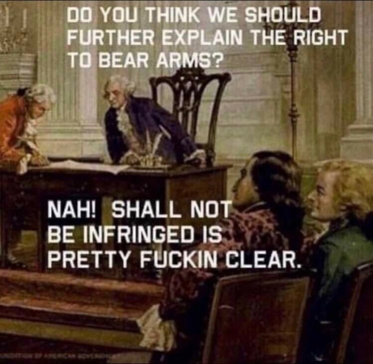 Pretty self-explanatory, broh. #2A #ShallNotBeInfringed #WeThePeople #AmericaFirst #2ADefender