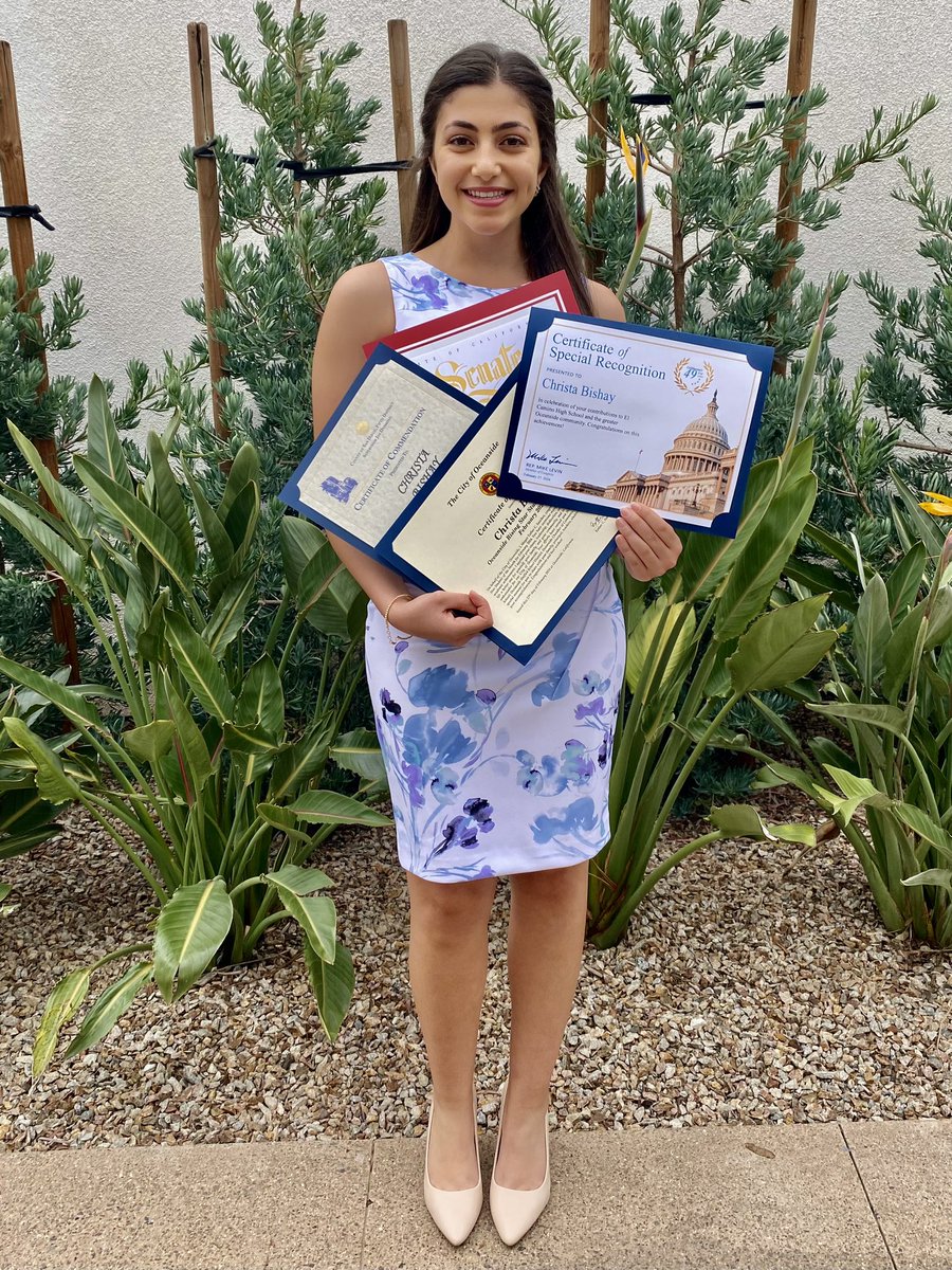 ElCaminoHighSch's tweet photo. Congrats to Christa Grace B., ECs Feb Rising Star! Christa has overcome many challenges in her life while taking multiple AP classes, dual &amp; concurrent enrollment classes. She’s an amazing person who is also graduating early! Thanks O’side Chamber of Commerce! #destinationOside https://t.co/Fm23HgM4Tq