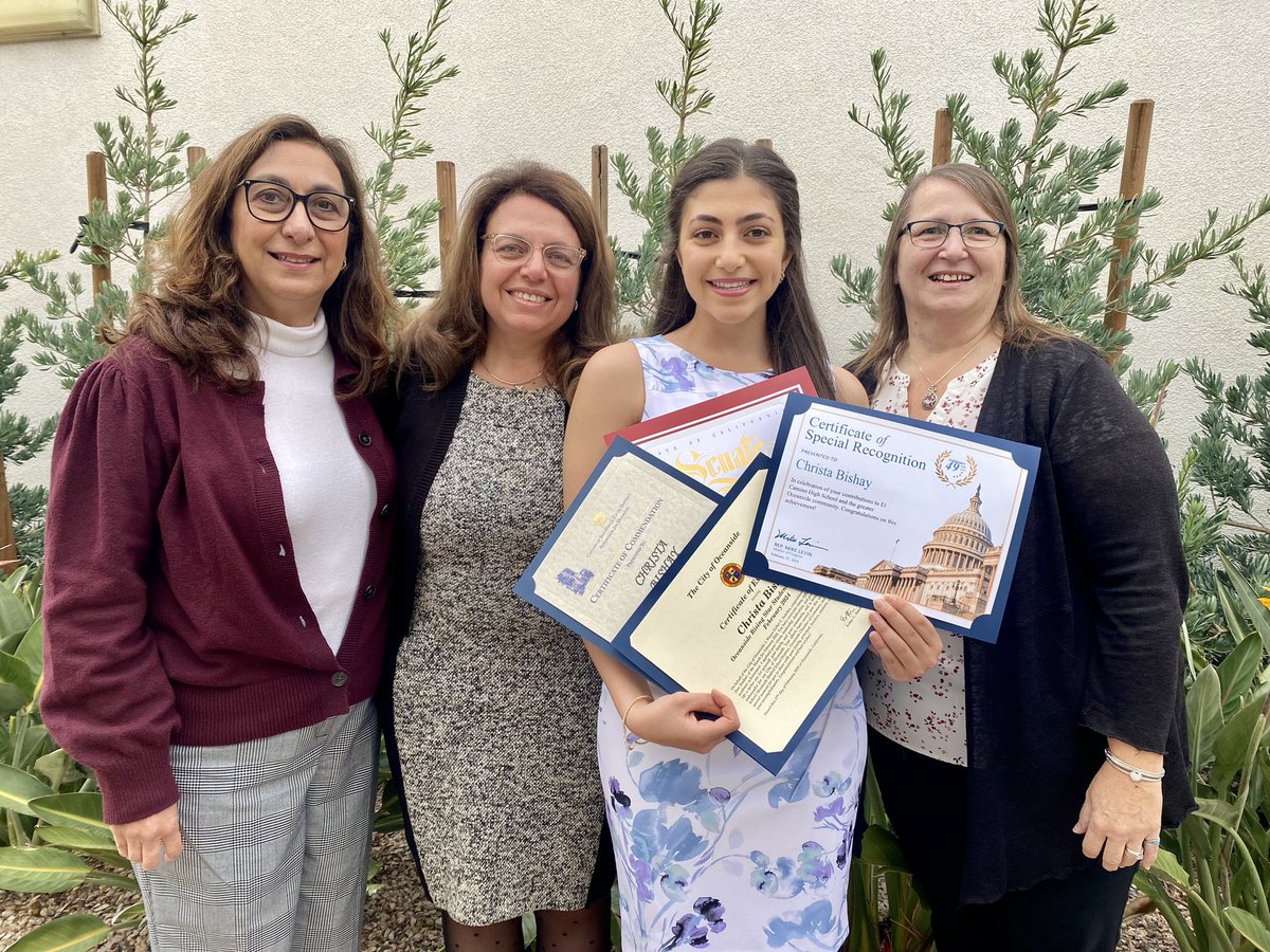 ElCaminoHighSch's tweet photo. Congrats to Christa Grace B., ECs Feb Rising Star! Christa has overcome many challenges in her life while taking multiple AP classes, dual &amp; concurrent enrollment classes. She’s an amazing person who is also graduating early! Thanks O’side Chamber of Commerce! #destinationOside https://t.co/Fm23HgM4Tq