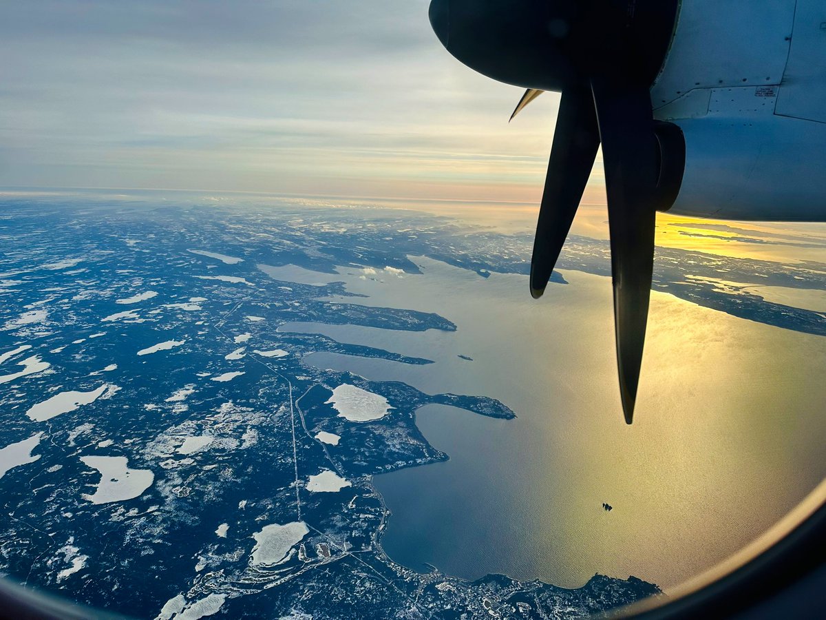 I’ve always loved the window seat #YYT #nlwx #viewfromhere #flying #worktrip #February2024 #cheers