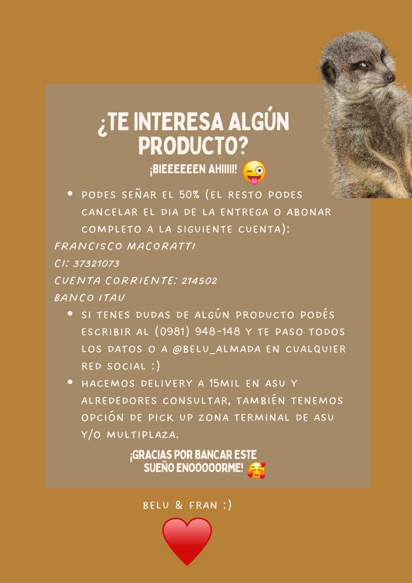 Si llegaste hasta acá y le diste un RT/LIKE y/o querés algún artículo… ¡GRACIAS POR TU GRAN AYUDA! ❤️👋🏻🫶🏻🥹🇪🇸