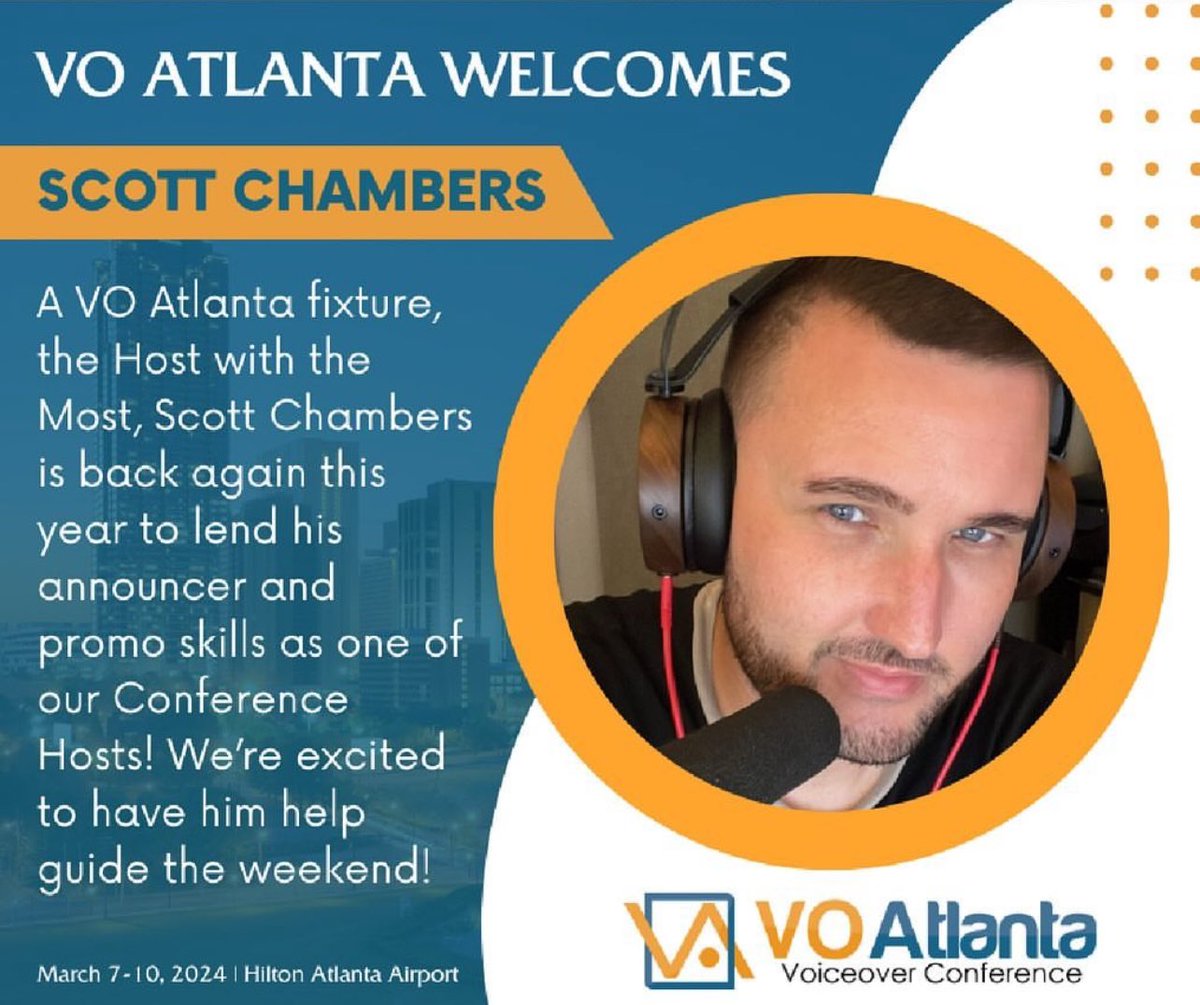 I’m excited to be returning as host of <a href="/VOATLANTA/">VO ATLANTA</a> Join us March 7th - 10th at The Hilton Atlanta Airport. Tickets are almost sold out 🎟️ get yours now voatlanta.me