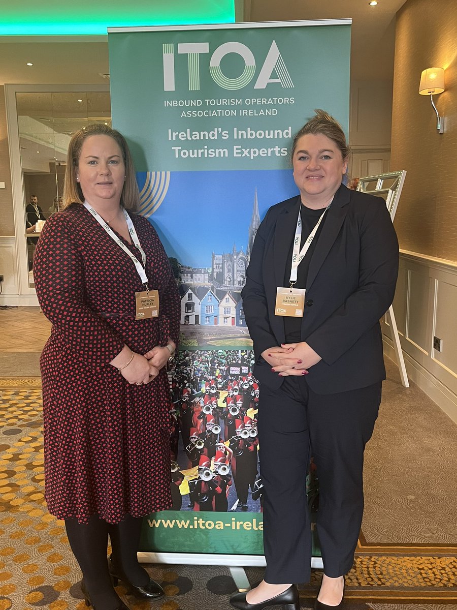 In great Cork company today with Patricia @Bluehavenkinsal at this years @IncomingTourOp with @TrigonHotels #purecork