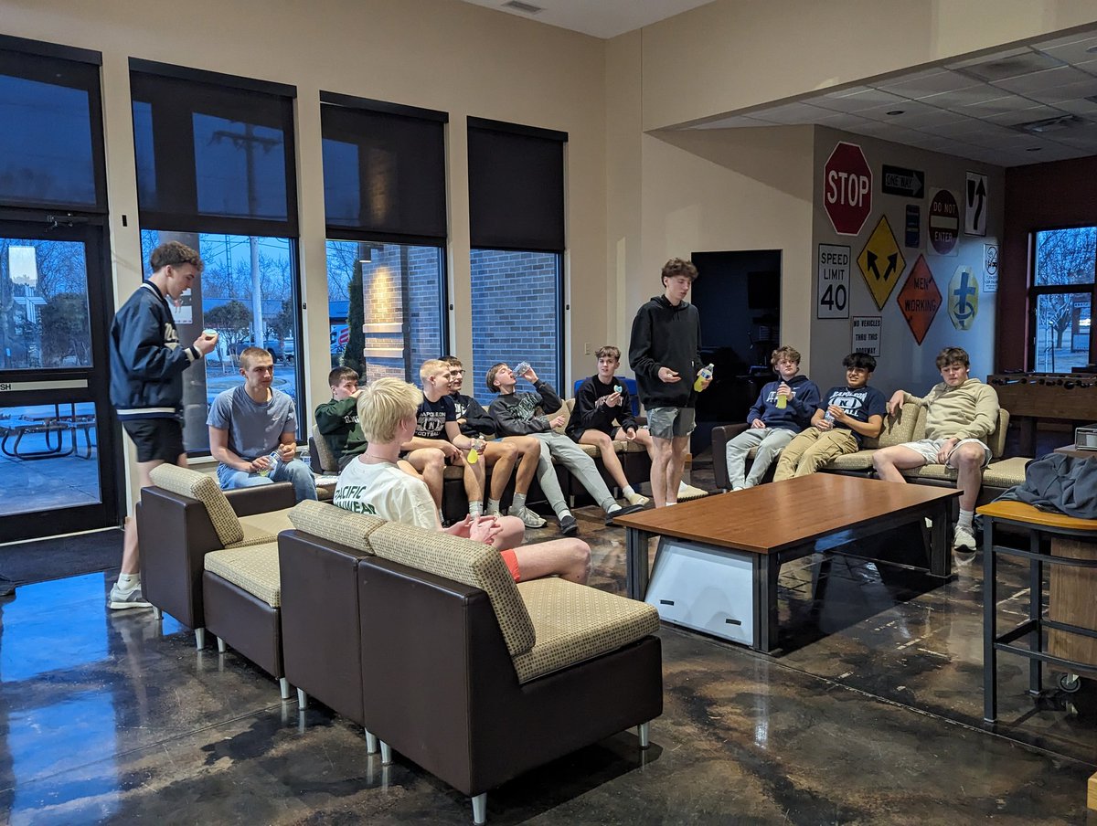 A huge thank you to Northwest Capital for providing a great pre-tourney meal last night for the Napoleon boys basketball team. Another shout-out to St Paul's for the use of the Youth Center too. The boys are ready to go to get the victory over Lima bath tonight. Go Cats!! 🏀 🐾