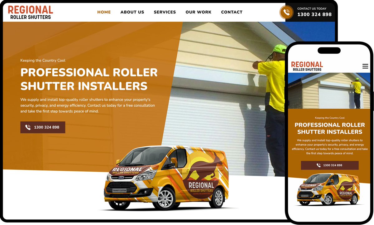 KCWebDesignAU's tweet image. Have a look at the website we created for Regional Roller Shutters.

👉🏻 kcwebdesign.com.au/client/regiona…