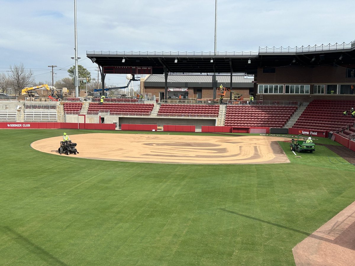 United Turf and Track (@unitedturfntrak) on Twitter photo Early morning mow on the <a href="/WinsteadMatrix/">Winstead Turf Matrix</a> <a href="/Tahoma31Bermuda/">Tahoma 31</a>, installing base anchors and finishing up some detail work with <a href="/DuraEdge/">DuraEdge Products</a> ahead of the Friday home opener and Inaugural Season at <a href="/LovesTravelStop/">Love's Travel Stops</a> Stadium for <a href="/OU_Softball/">Oklahoma Softball</a>. #ChampionshipMindset Early morning mow on the <a href="/WinsteadMatrix/">Winstead Turf Matrix</a> <a href="/Tahoma31Bermuda/">Tahoma 31</a>, installing base anchors and finishing up some detail work with <a href="/DuraEdge/">DuraEdge Products</a> ahead of the Friday home opener and Inaugural Season at <a href="/LovesTravelStop/">Love's Travel Stops</a> Stadium for <a href="/OU_Softball/">Oklahoma Softball</a>. #ChampionshipMindset