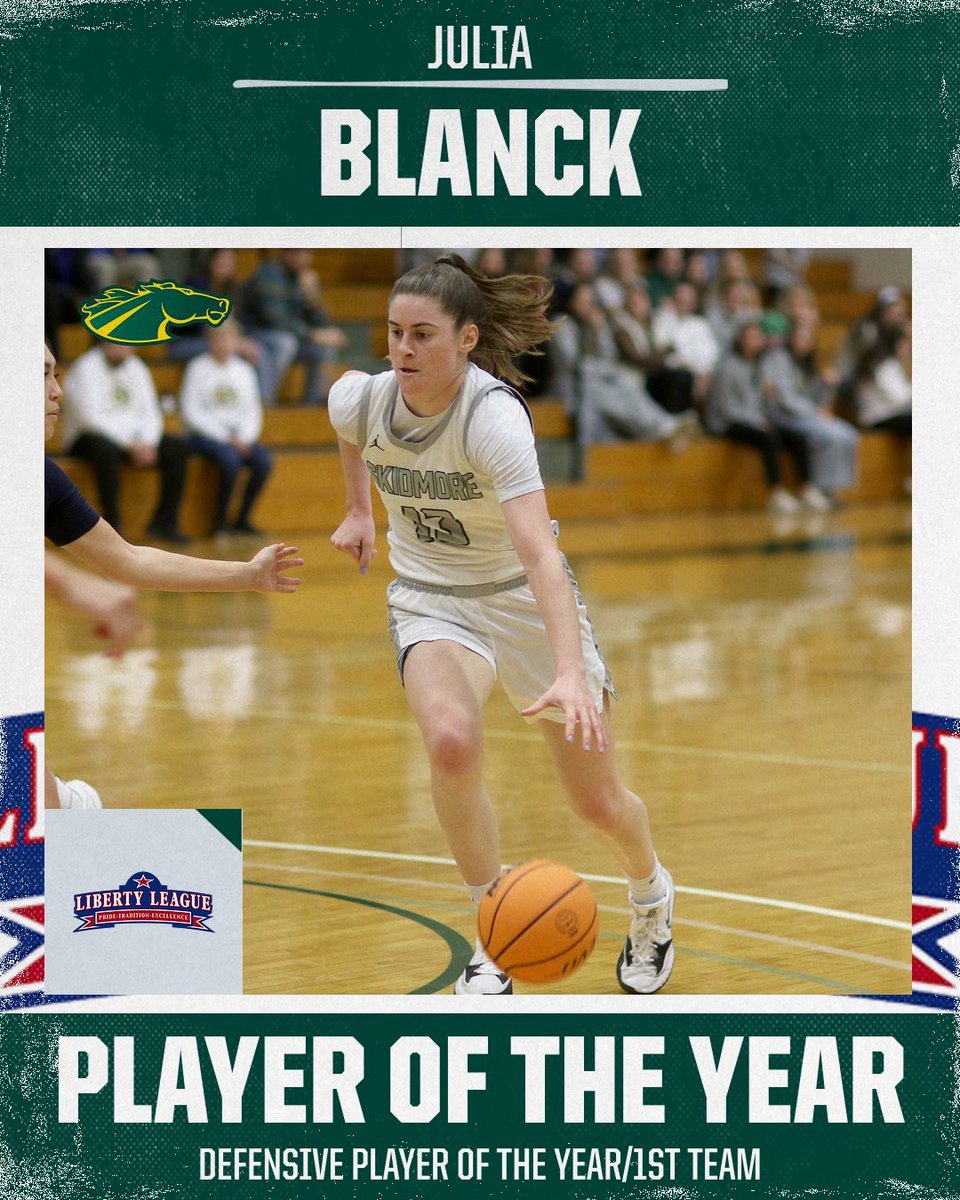 Skidmore WBB (@skidmorewbb) on Twitter photo Congratulations to Julia Blanck on being named Liberty League Player of the Year AND Liberty League Defensive Player of the year👏💪 Julia is the 1st player in <a href="/LLAthletics/">Liberty League</a> history to be named both Player of the Year & Defensive Player of the Year in the same season👀👸🏻#giddyup🐎 Congratulations to Julia Blanck on being named Liberty League Player of the Year AND Liberty League Defensive Player of the year👏💪 Julia is the 1st player in <a href="/LLAthletics/">Liberty League</a> history to be named both Player of the Year & Defensive Player of the Year in the same season👀👸🏻#giddyup🐎