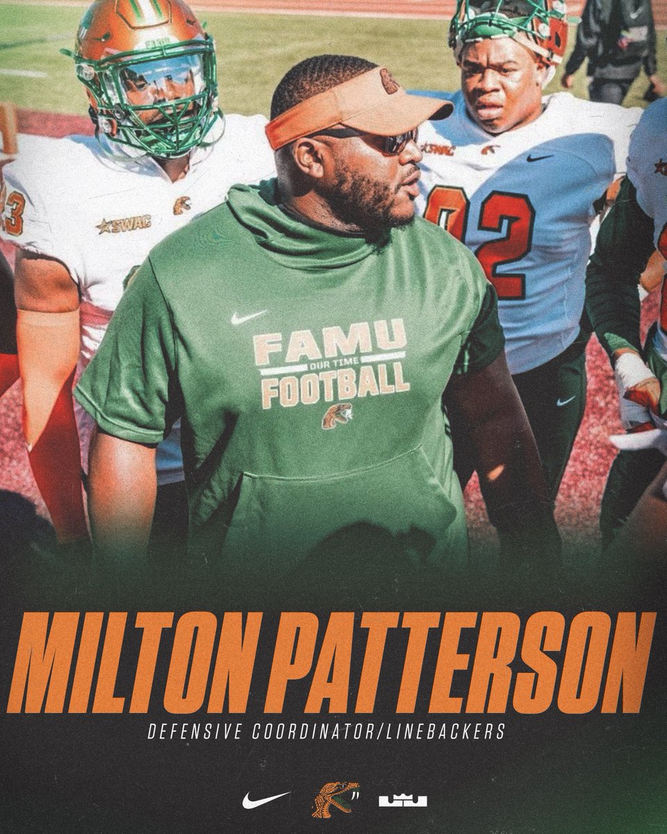 Coach Colzie elevates Milton Patterson to Defensive Coordinator and Linebackers Coach. 📰 famuathletics.com/PattersonDC #FAMU | #Rattlers | #RELOAD | #REPEAT