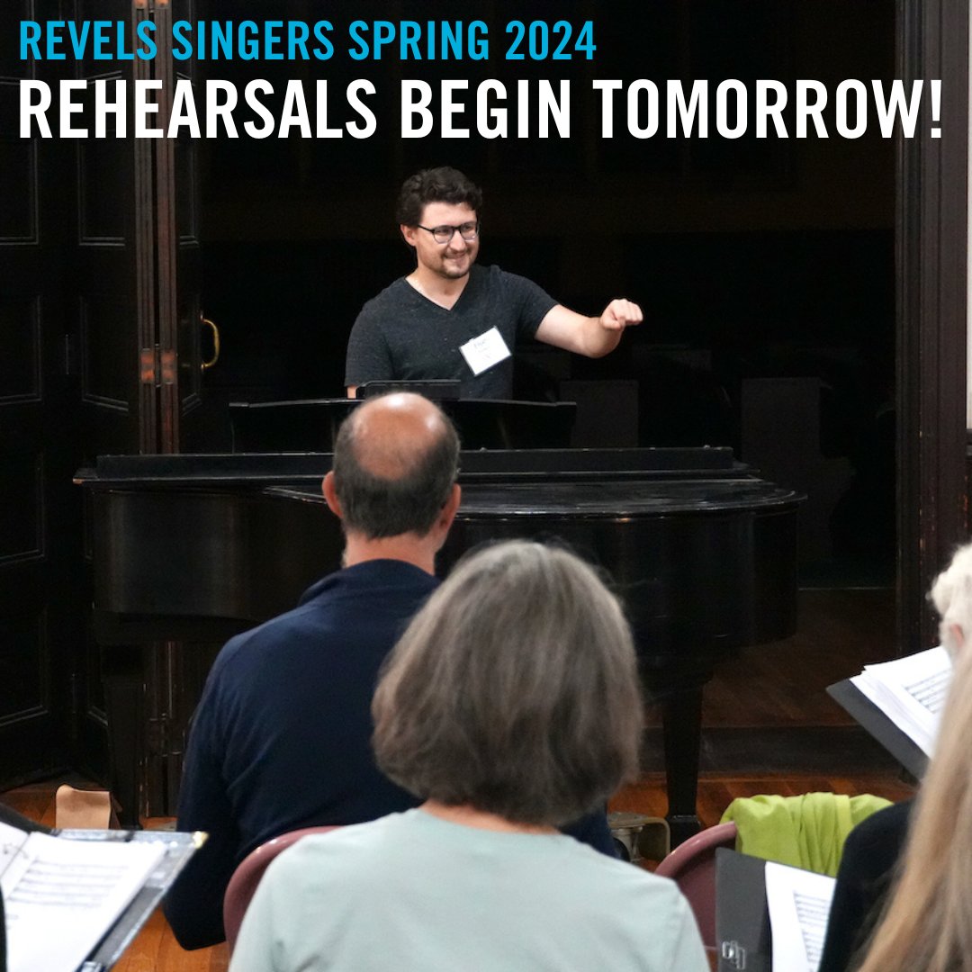 We cannot wait to start a new session of music-making with Revels Singers tomorrow! Registration is still open, so don't miss your chance to sign up!

Rehearsals are Wednesdays, 7-8:30 PM. $100/singer, no audition necessary. Register at revels.org/education_prog…