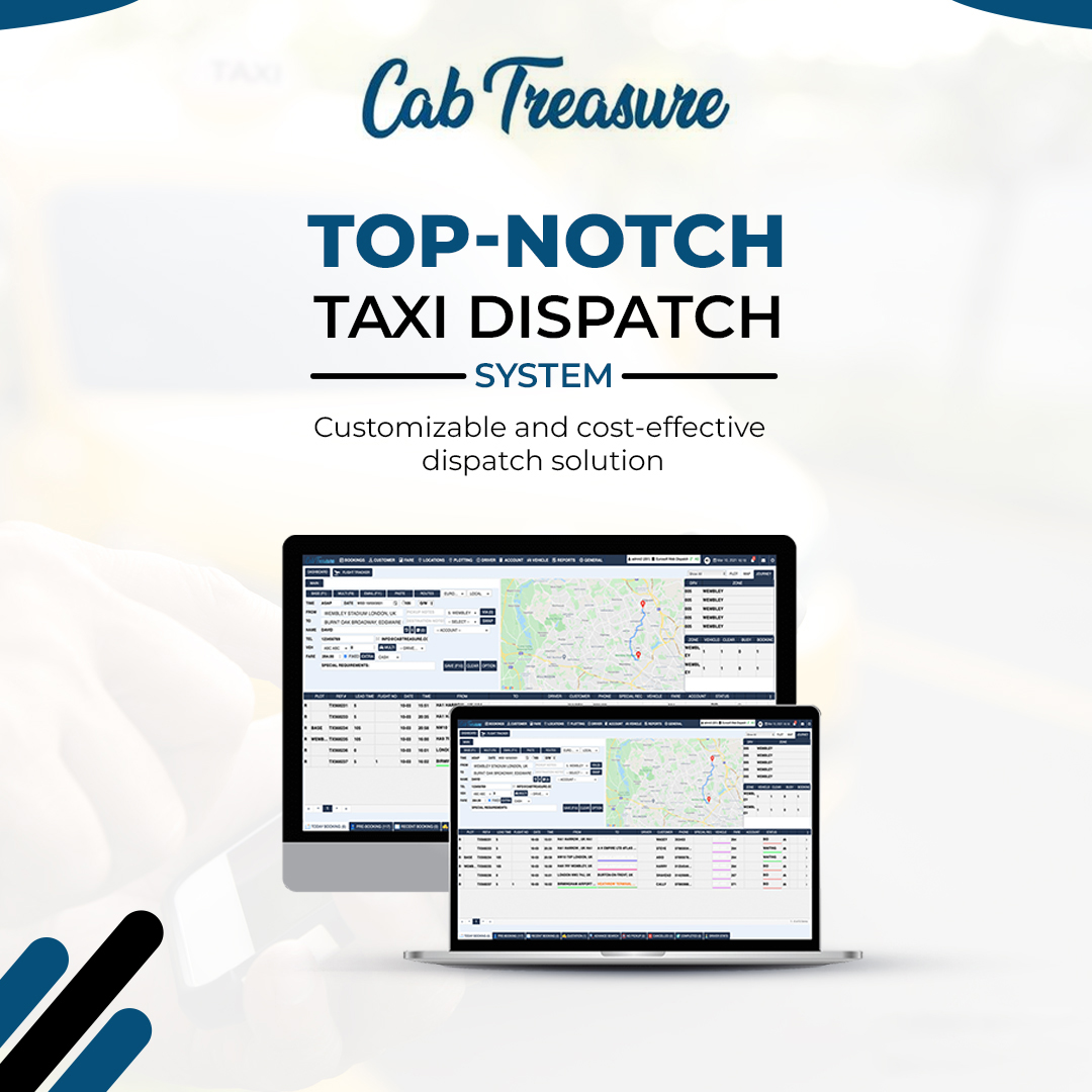 Automate your taxi booking & dispatch with Cab Treasure! Customize it to fit your needs, save time, and boost profitability. Learn more: cabtreasure.com #CabTreasure #TaxiDispatch #Automation