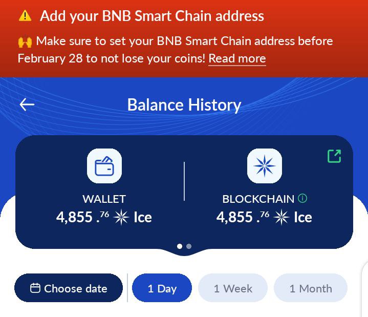 🚨 #Icedistribution 
Hi Snowmen ☃️,
Check your balance History you will notice that your balance has been moved from your Wallet to the Blockchain.

Get Ready Guys #IceNetwork $ice
