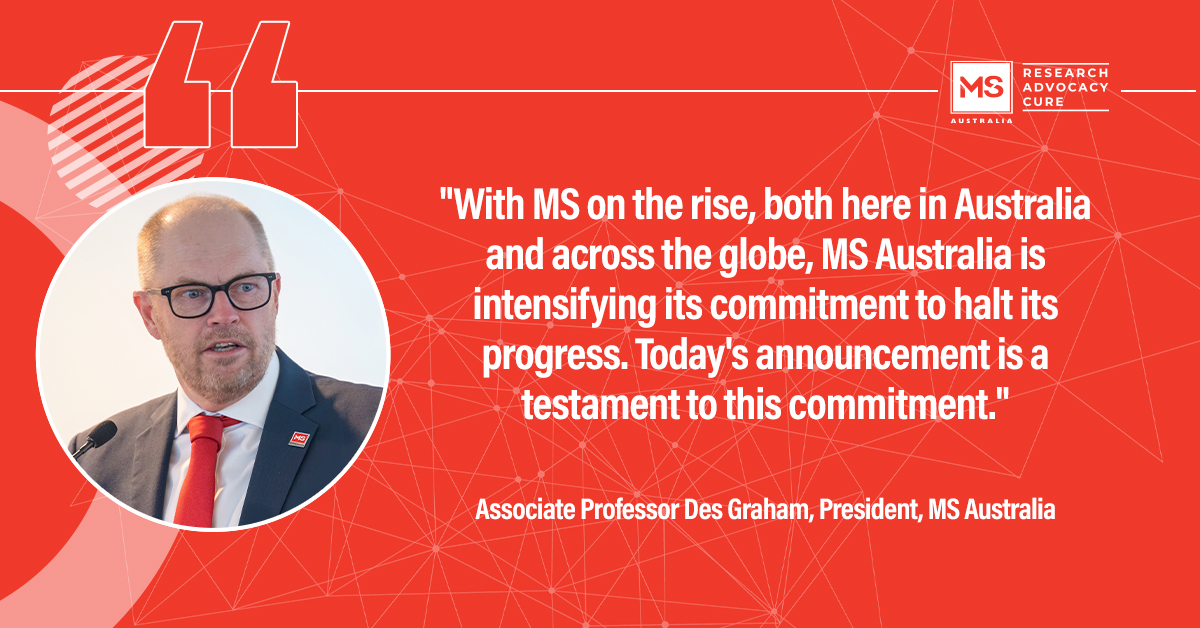 MS Australia (@ms_australia) on Twitter photo MS Australia President, <a href="/desgraham_msa/">Associate Professor Des Graham</a>, thanked the state and territory MS Member Organisations and the MS community for supporting #MSresearch. MS Australia President, <a href="/desgraham_msa/">Associate Professor Des Graham</a>, thanked the state and territory MS Member Organisations and the MS community for supporting #MSresearch.
