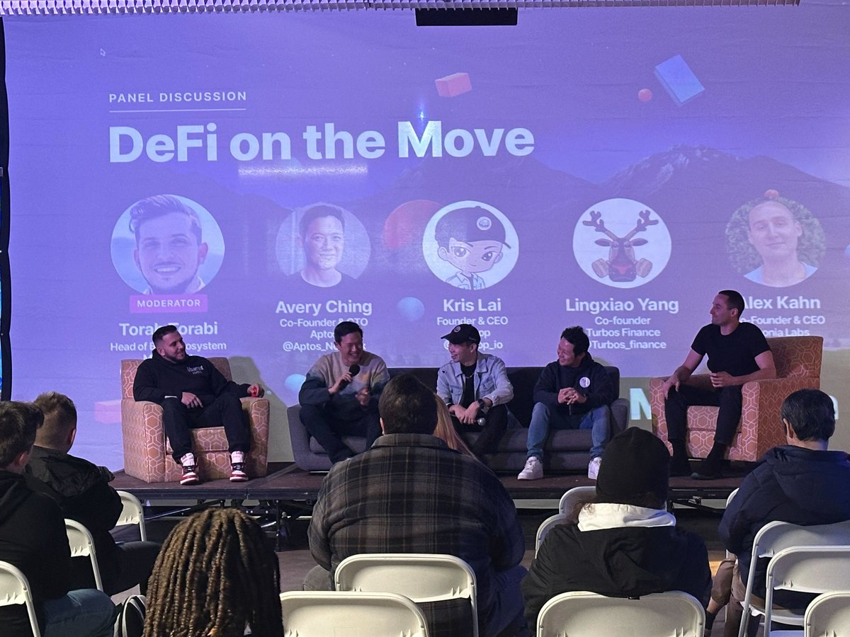 Turbos_finance's tweet photo. Had a blast chat with builders across the Move ecosystems at #MoveCon2024
Powered by the cutting-edge tech @SuiNetwork, Turbos is contributing to the future of finance. Ready for the next wave of #suinami?🌊🌊 https://t.co/Nzqsb9tcB4