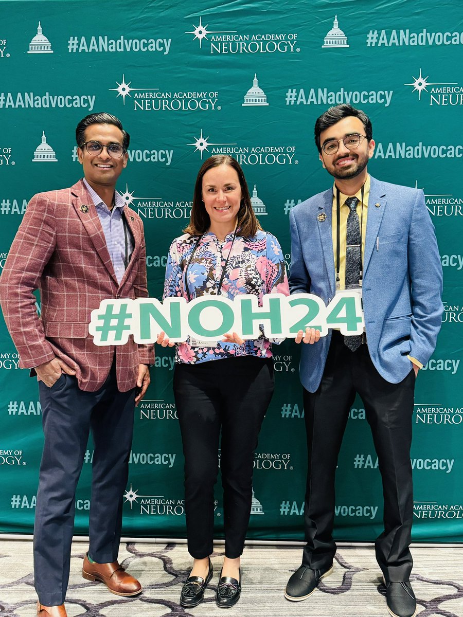 Excellent day at #NOH24 with senators @MarshaBlackburn @SenatorHagerty and staff, @RepCohen staff to advocate for improving access to Neurologic care, removing barriers to treatment and supporting Neurology research. Thank you @AANmember. looking forward to #NOH25 !!