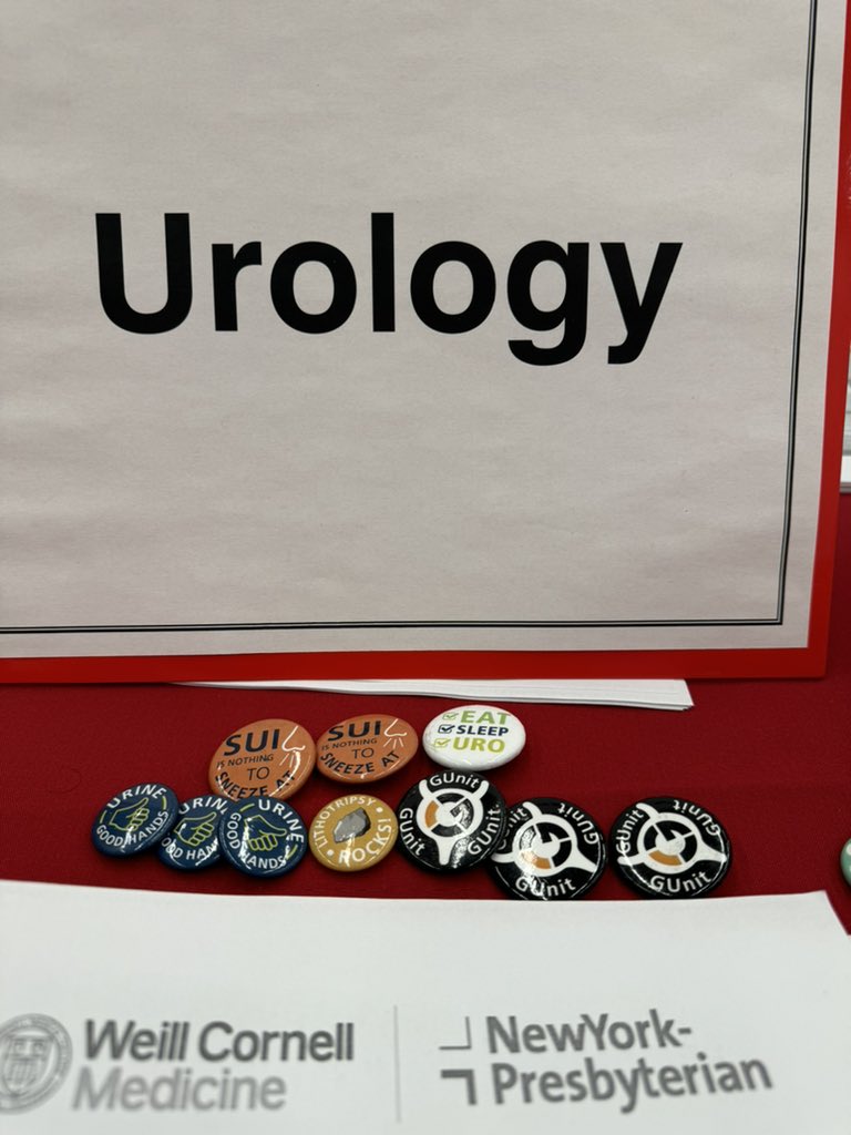 Nothing like being at a Med School Career night for @WCMUrology and remembering you have all the #AUA pins to give out to — looking forward to restocking my pin collection @AmerUrological this May! #UrineGoodHands