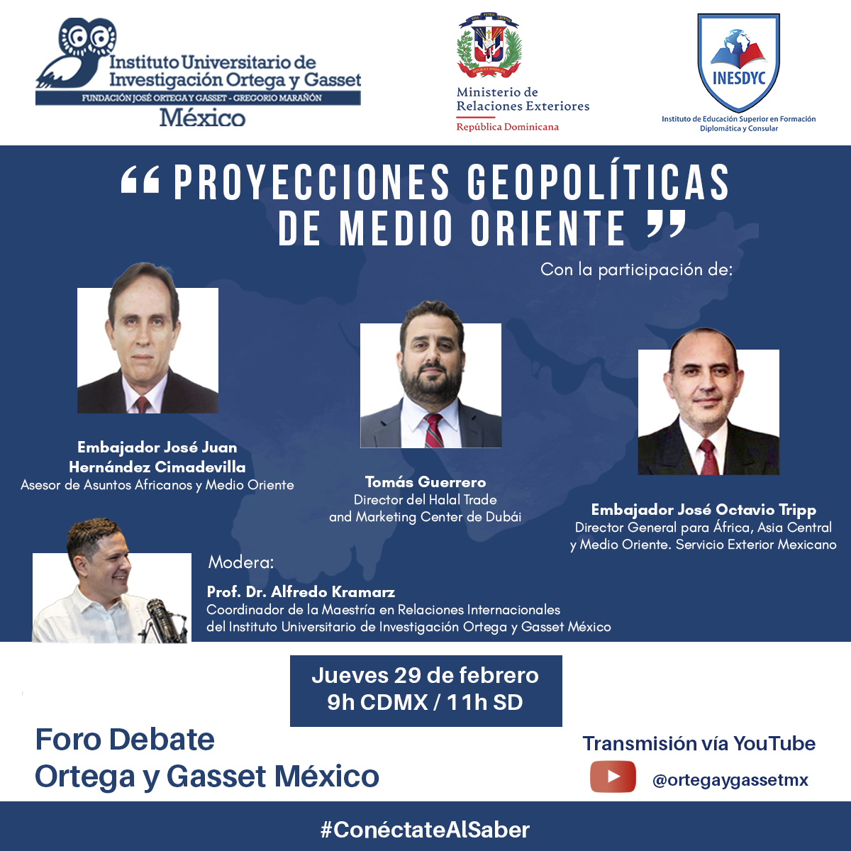 𝗖𝗼𝗻𝗼𝗰𝗲 𝗹𝗮𝘀 𝗰𝗮𝘂𝘀𝗮𝘀 𝘆 𝗹𝗼𝘀 𝗲𝗳𝗲𝗰𝘁𝗼𝘀 𝗴𝗲𝗼𝗽𝗼𝗹í𝘁𝗶𝗰𝗼𝘀 𝗱𝗲𝗹 𝗰𝗼𝗻𝗳𝗹𝗶𝗰𝘁𝗼 𝗲𝗻 𝗠𝗲𝗱𝗶𝗼 𝗢𝗿𝗶𝗲𝗻𝘁𝗲. No te pierdas la opinión de los expertos en el Foro Debate. #ConéctateAlSaber

🗓 Jueves 29 de febrero 2024
⏰ 9 h CDMX / 11h SD