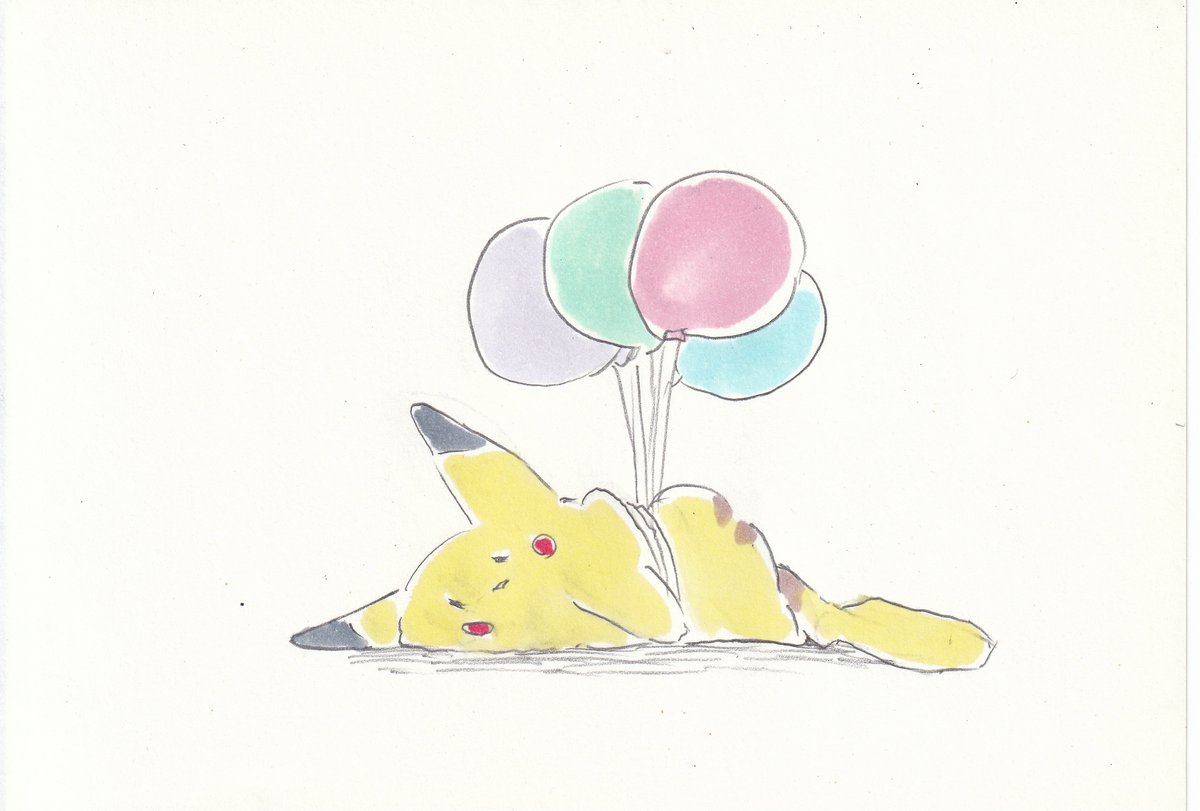 ポケモン「そらとぶピカチュウ。#イラスト #ポケモン #PokemonDay 」|けだまのイラスト