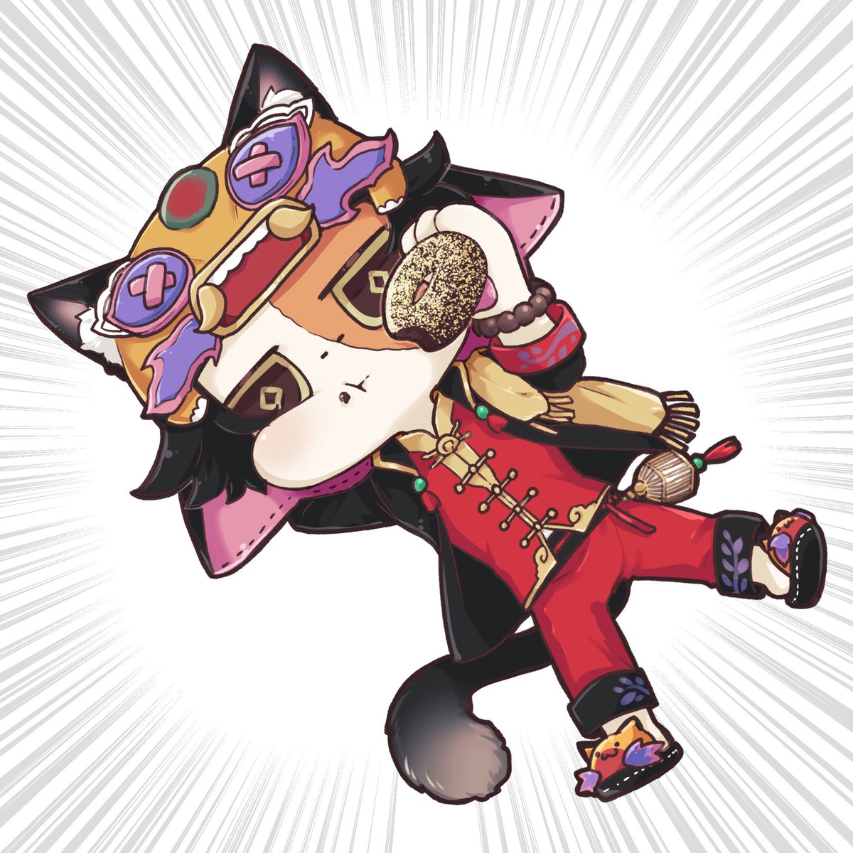 food 1boy animal ears male focus cat ears solo tail  illustration images