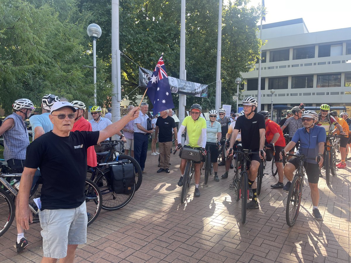 Riders are flagged off as Explorers Bike Ride 2024, marking 200 years since the journey of the Hume and Hovell expedition in 1824, is launched.