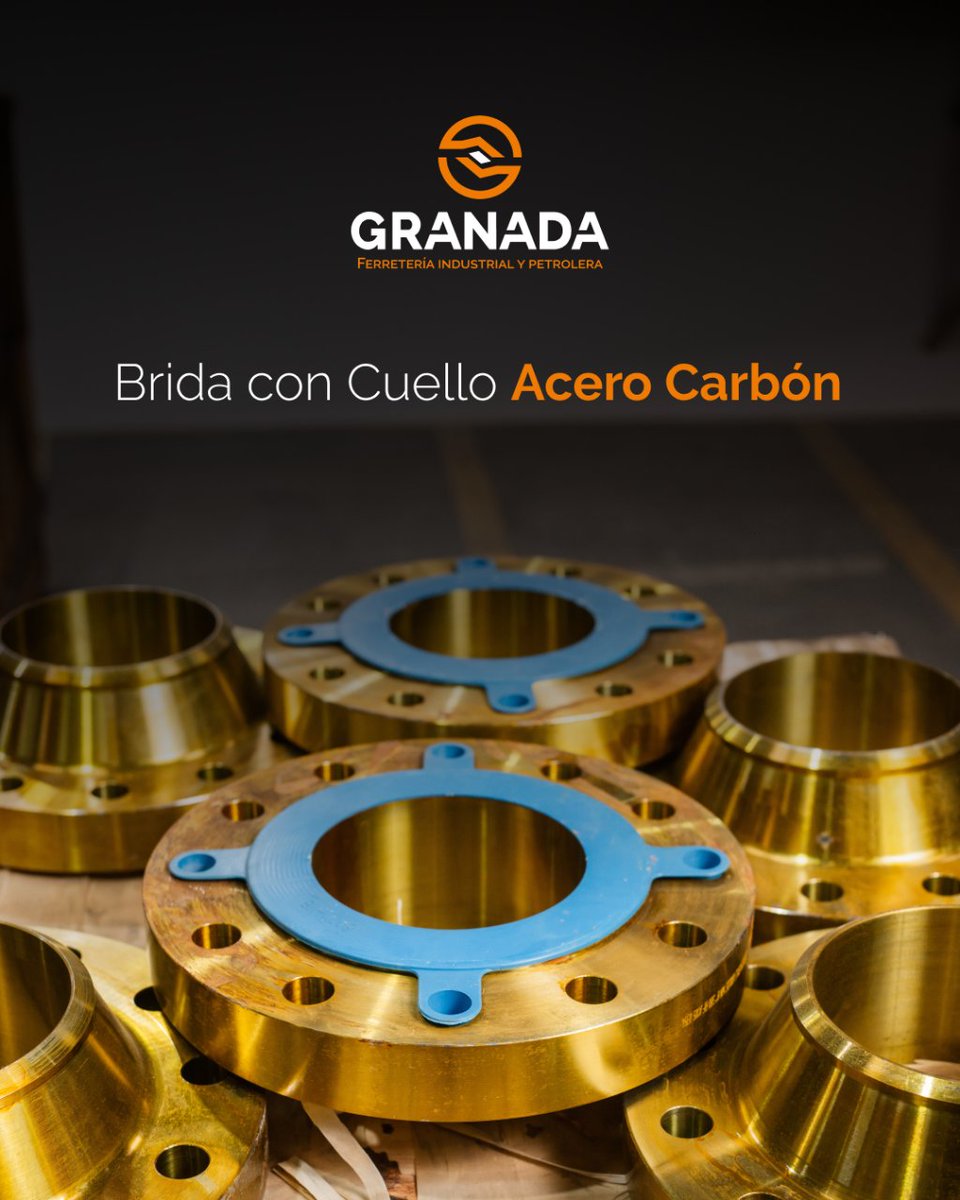 GranadaSas's tweet photo. Las bridas con cuello, también conocidas como bridas de cuello largo o "Weld Neck", son un tipo específico de bridas que tienen un cuello alargado que se suelda a la tubería. Estas bridas tienen diversas aplicaciones en la industria. 
#Bridas #WeldNeck #granadasas https://t.co/aW0PgAyCbB