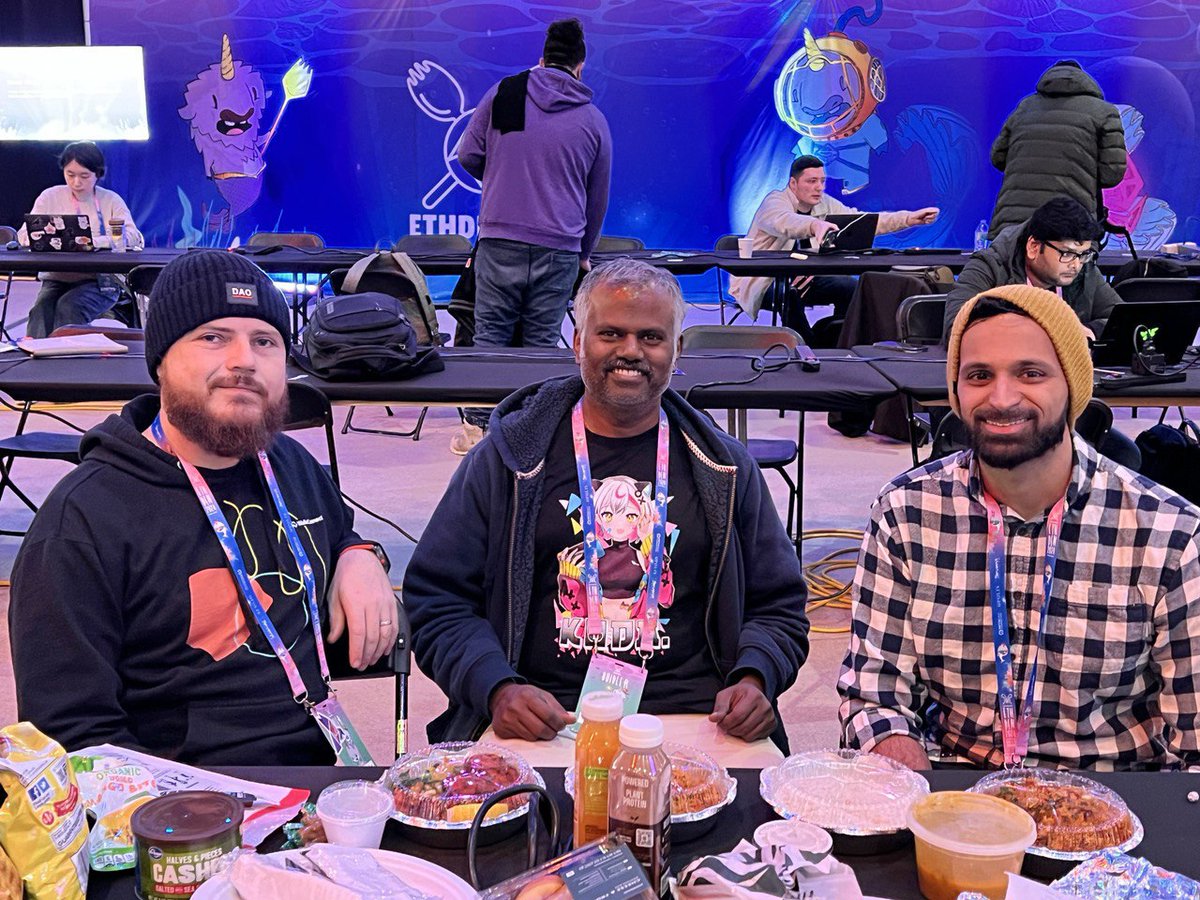 A HUGE Thank You to <a href="/humanDAO/">HDAO</a> for sponsoring our team's lunch at <a href="/EthereumDenver/">ETHDenver 🏔🦬🦄</a> Buidl week! It's always easier to change the world for the better on a full stomach!

Check out their Human Task Force if you want to see how DAOs are empowering underserved communities in web3!