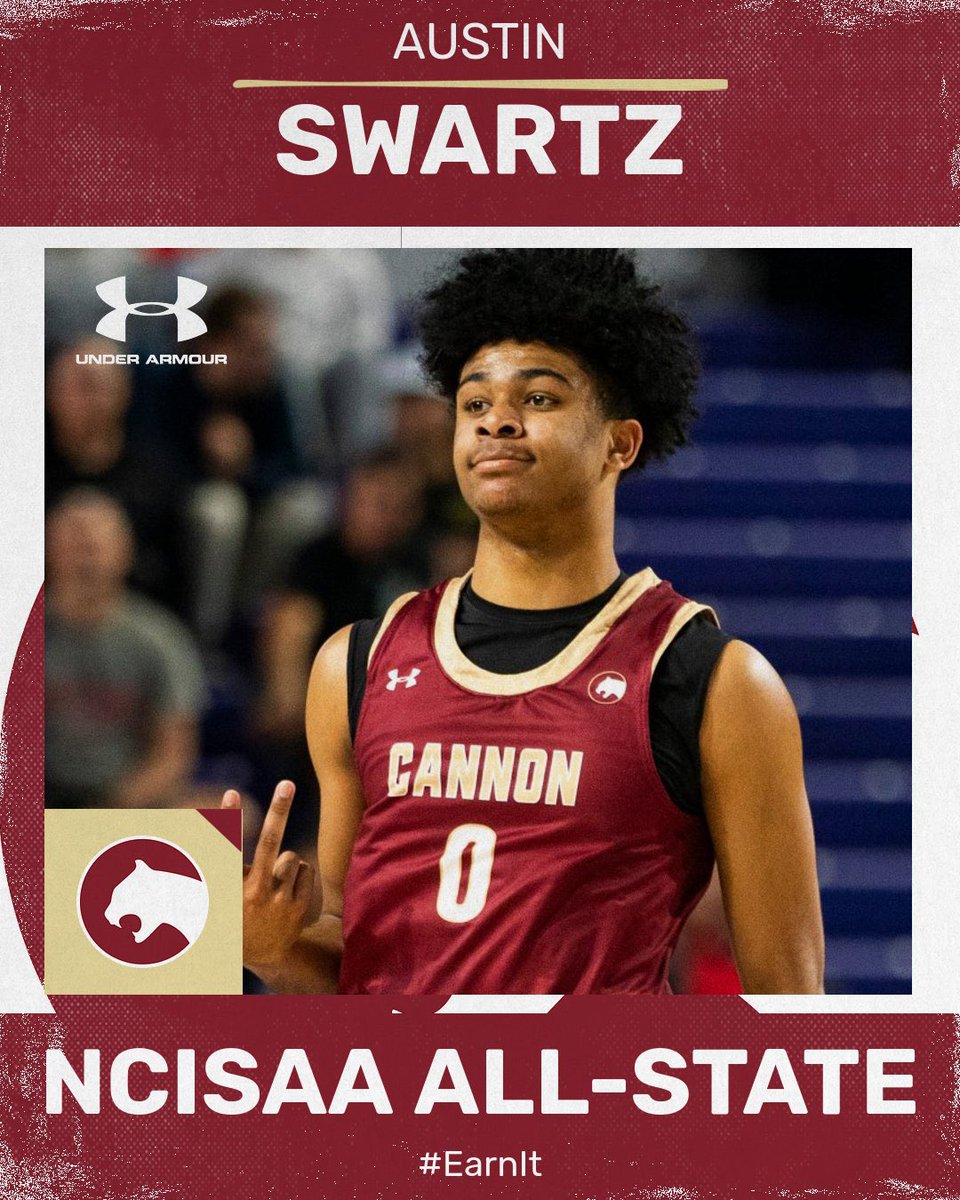 Congratulations to Senior guard Austin Swartz on being selected NCISAA All-State! #EarnIt