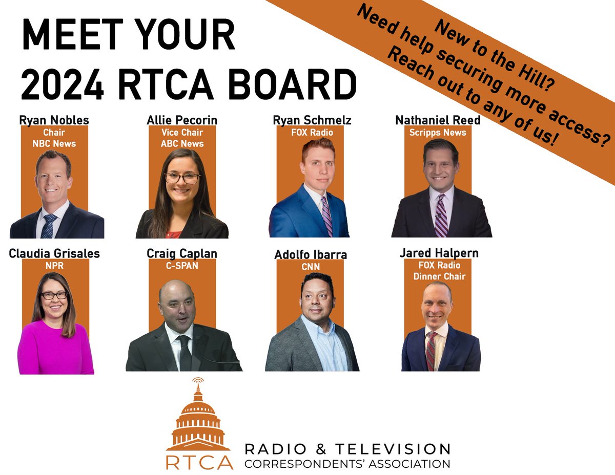 DO YOU KNOW YOUR [RTCA] REPRESENTATIVES?? The RTCA is working for *YOU* on Capitol Hill! Stop by the Senate Radio TV Gallery & say hi anytime! 👋📺📹