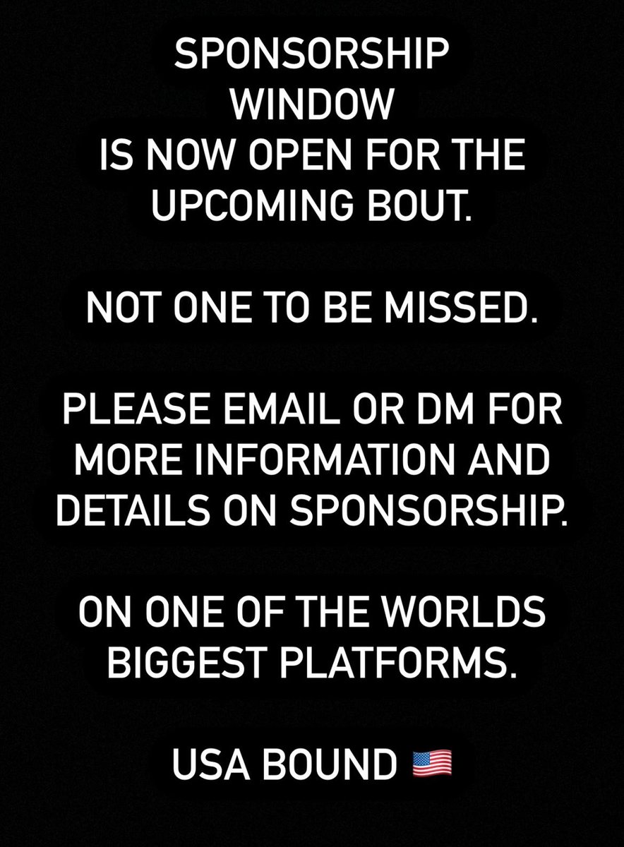 Sponsorship packages are now open! Please contact brettjohnsmma@gmail.com For more information.