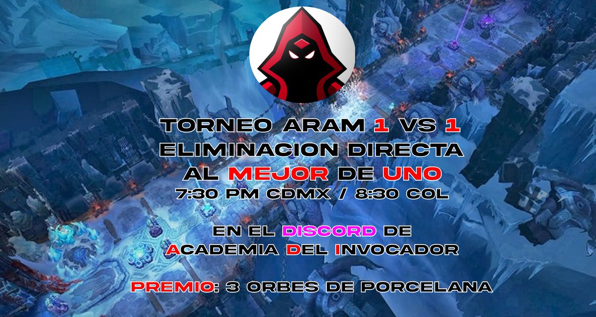 La comunidad lo decidió, hoy tendremos un torneo de 1 vs 1 de Mid Lane en Aram!  

Descripción General:

Hora de inicio: 7:30 PM CDMX
Para inscribirse solo tienes que acudir al canal de Sesión general a las 7:30 para y la @Administración te asignará un rival!