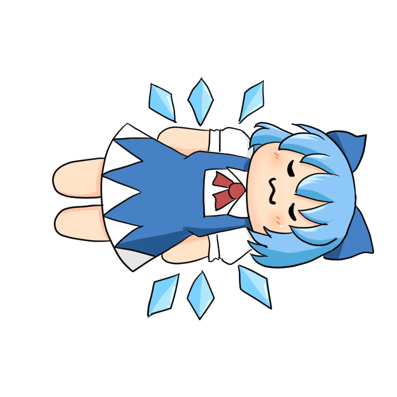 cirno 1girl blue dress blue hair wings dress solo bow  illustration images