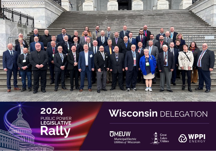 MuniElecWis's tweet photo. Mayors, alders, and leaders from #PublicPower utilities across the country are meeting with lawmakers in Washington, D.C. this week. The 81 municipally-owned electric #utilities in Wisconsin are well-represented as usual. #ProudlyPublicPower #MEUW https://t.co/cQiBIilY4h