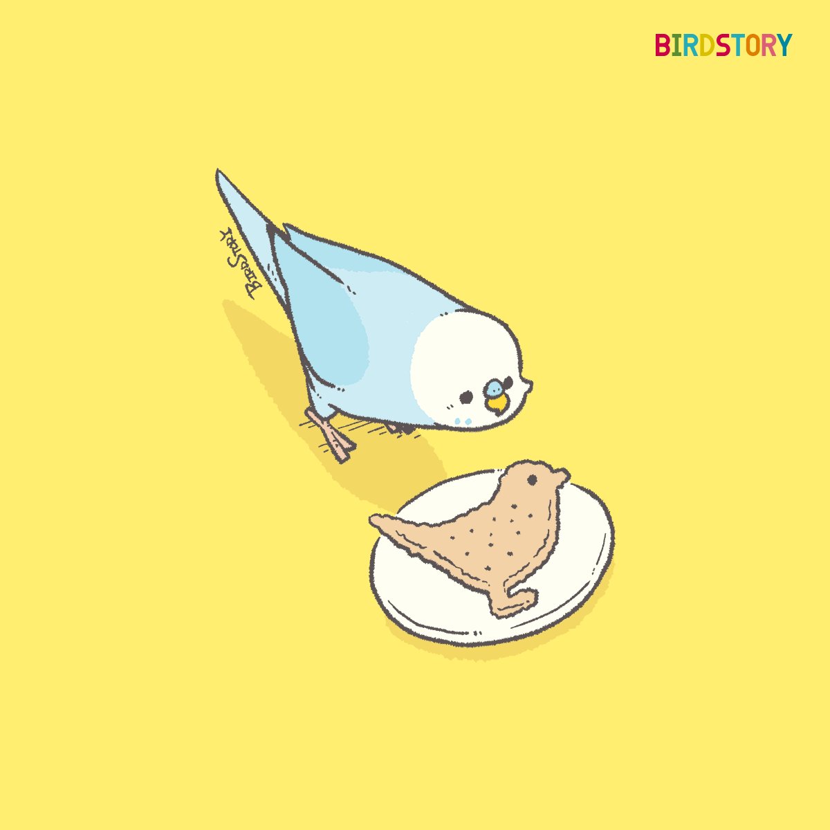 「おはようございます。本日は2月28日、ビスケットの日とのことです#BIRDSTO」|BIRDSTORYのイラスト