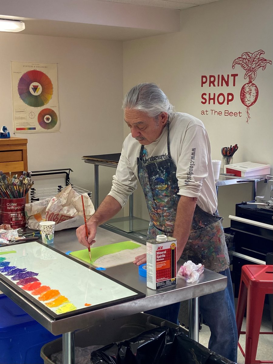 We had an awesome workshop with Tony Ortega in our printmaking studio at the Beet Education Center this past week! What a great way to kick off the Month of Printmaking this March!